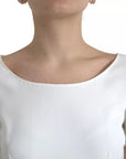 Dolce & Gabbana White Viscose Round Neck Short Sleeves Top