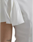 Dolce & Gabbana White Viscose Round Neck Short Sleeves Top