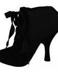 Dolce & Gabbana Black Suede Stretch Ankle Boots Booties Shoes