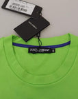 Dolce & Gabbana Green Cotton DG CHANNEL Top T-shirt