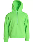 Dolce & Gabbana Neon Green Logo Pullover Hooded Sweatshirt Sweater