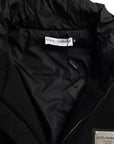 Dolce & Gabbana Black Cotton Hooded Logo Bomber Men Jacket