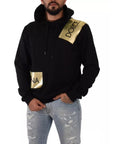 Dolce & Gabbana Black Gold Hooded Cotton Mens Pullover Sweater