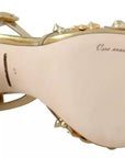 Dolce & Gabbana Gold Studs Vally Slingback Sandals Shoes