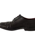 Dolce & Gabbana Black Leather Brogue Oxford Dress Shoes
