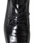 Dolce & Gabbana Black Polished Leather Formal Dress Shoes