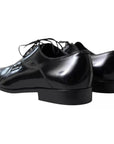 Dolce & Gabbana Black Polished Leather Formal Dress Shoes