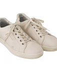 Dolce & Gabbana White Casual Leather Logo Men Sneakers Shoes