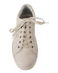 Dolce & Gabbana White Casual Leather Logo Men Sneakers Shoes