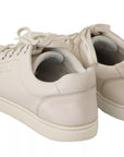 Dolce & Gabbana White Casual Leather Logo Men Sneakers Shoes