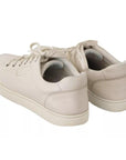 Dolce & Gabbana White Casual Leather Logo Men Sneakers Shoes