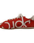 Dolce & Gabbana Red White Leather Mens Logo Casual Sneakers Shoes