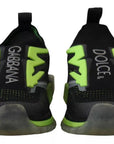 Dolce & Gabbana Black Yellow SORRENTO Sport Stretch Sneakers Shoes