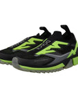 Dolce & Gabbana Black Yellow SORRENTO Sport Stretch Sneakers Shoes