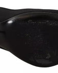 Dolce & Gabbana Black Embellished Heels Slingback Charmeuse Shoes