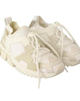 Dolce & Gabbana White Fabric Suede Sorrento Lace Up Sneakers Shoes