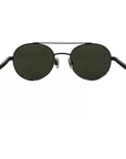 Dolce & Gabbana Matte Black Steel Frame Green Lens DG2245 Sunglasses