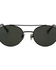 Dolce & Gabbana Matte Black Steel Frame Green Lens DG2245 Sunglasses