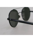 Dolce & Gabbana Matte Black Steel Frame Green Lens DG2245 Sunglasses