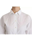Dolce & Gabbana White Collared Short Sleeve Polo Shirt Top