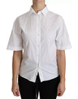 Dolce & Gabbana White Collared Short Sleeve Polo Shirt Top