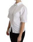 Dolce & Gabbana White Collared Short Sleeve Polo Shirt Top