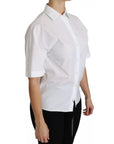 Dolce & Gabbana White Collared Short Sleeve Polo Shirt Top