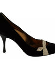 Dolce & Gabbana Black Velvet Ayers High Heels Pumps Shoes