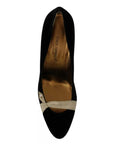Dolce & Gabbana Black Velvet Ayers High Heels Pumps Shoes