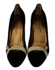 Dolce & Gabbana Black Velvet Ayers High Heels Pumps Shoes