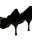 Dolce & Gabbana Black Velvet Ayers High Heels Pumps Shoes
