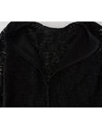 Dolce & Gabbana Black Lace Long Sleeve Blouse Nylon Top