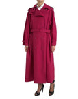 Dolce & Gabbana Dark Pink Double Breasted Trench Coat Jacket