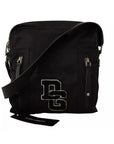 Dolce & Gabbana Black Nylon Leather DG Logo Patch Messenger Cross Body Bag