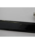 Dolce & Gabbana Black Shiny Leather Crystal Logo Buckle Belt