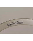 Dolce & Gabbana White Leather Gold Logo Engraved Metal Buckle Belt