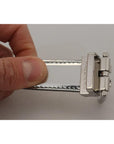 Dolce & Gabbana Silver Leather Metal Buckle Belt