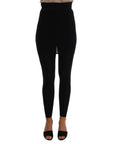 Dolce & Gabbana Elegant Black Cashmere Silk Stretch Pants