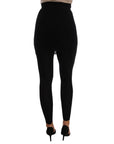 Dolce & Gabbana Elegant Black Cashmere Silk Stretch Pants
