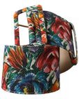 Dolce & Gabbana Multicolor Carretto Fabric Wide Waist Belt