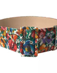 Dolce & Gabbana Multicolor Carretto Fabric Wide Waist Belt