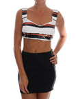 Dolce & Gabbana Sequined Bustier Top in Vibrant Tones