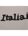 Dolce & Gabbana Silk Sequined 'Italia Is Love' White Blouse