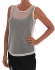 Dolce & Gabbana Sleeveless Transparent Net Tank Top