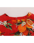 Dolce & Gabbana Embellished Crepe Blouse with Blossom Print