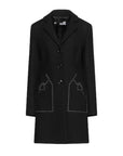 Love Moschino Black Wool Women Coat