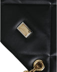 Dolce & Gabbana Black Leather JUNGLE Quilted Shopping Tote Bag