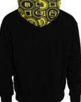 Dolce & Gabbana Black Logo Cotton Hooded Sweatshirt Sweater