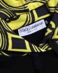 Dolce & Gabbana Black Logo Cotton Hooded Sweatshirt Sweater