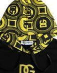 Dolce & Gabbana Black Logo Cotton Hooded Sweatshirt Sweater